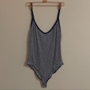 STRIPED RIBBED KNIT BODYSUIT | FOREVER 21